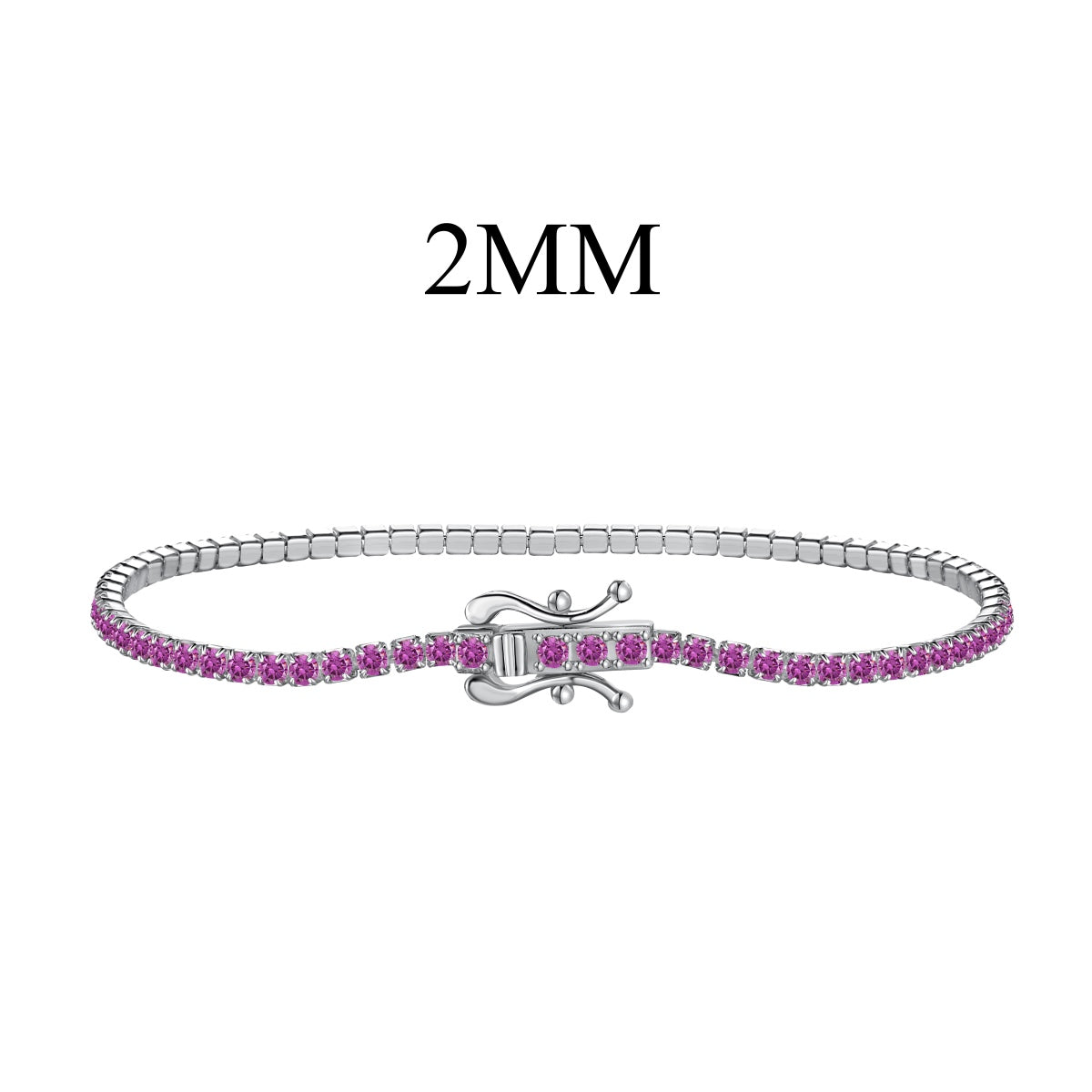 [Royal Jewellery]Radiant Colorful Round Cut Party Bracelet