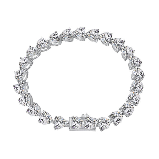 [ROYAL]0.75 Carat Elegant Romantic Heart Shape Lover Bracelet