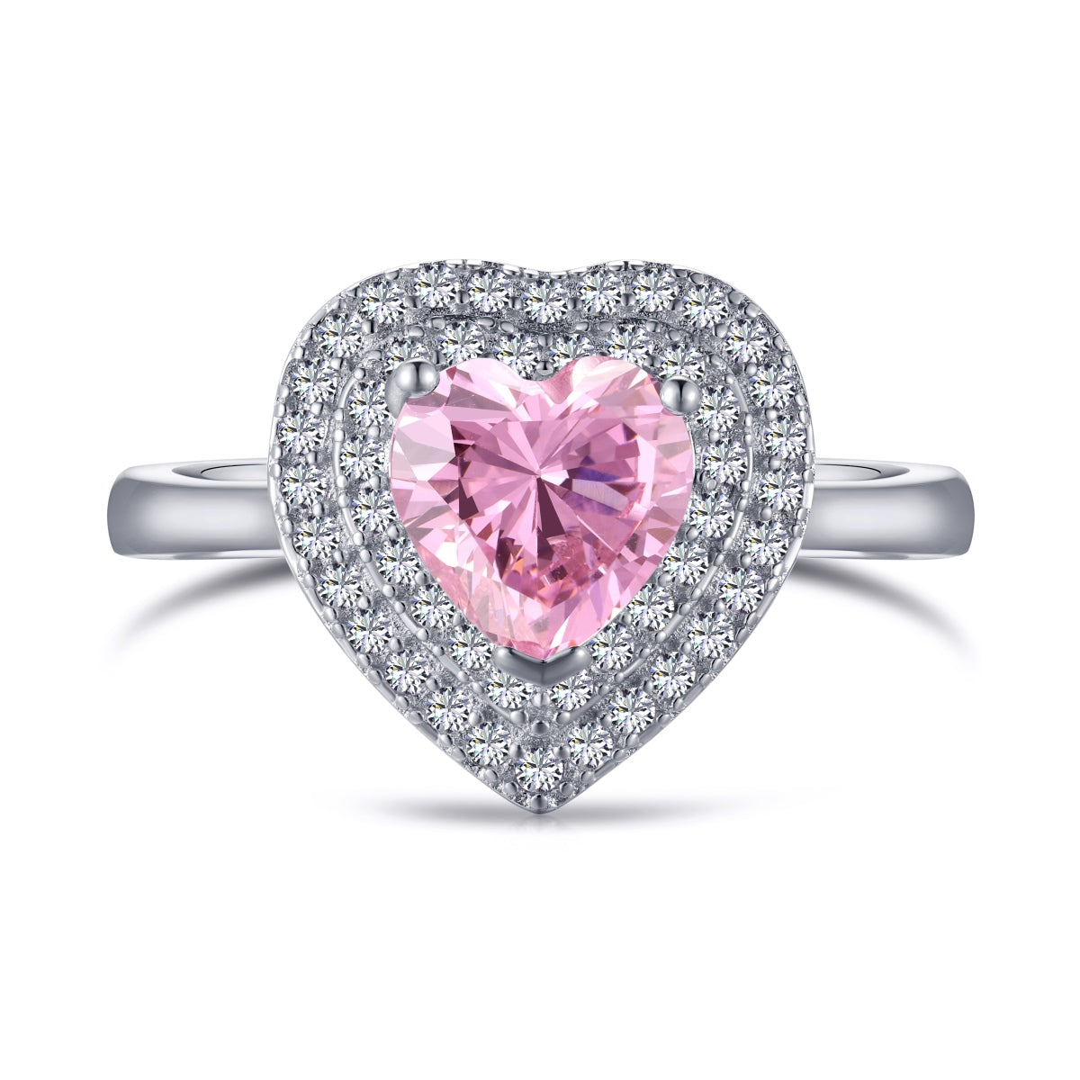 [Royal Jewellery]Delicate Ebullient Heart Shape Wedding Ring
