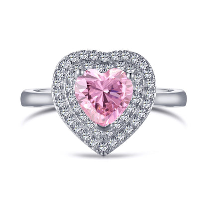 [Royal Jewellery]Delicate Ebullient Heart Shape Wedding Ring