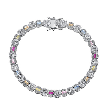 [Royal Jewellery]Dazzling Radiant Multi Cut Daily Bracelet