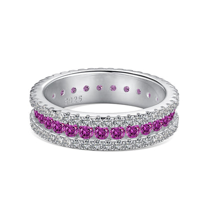 [ROYAL]Delicate Colorful Round Cut Daily Ring