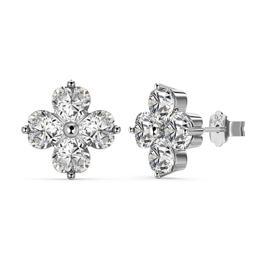 [Royal Jewellery]Four-Leaf Clover Ball Earrings