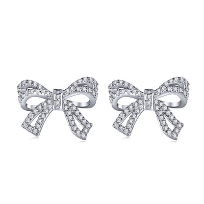 [Royal Jewellery]Dainty Bow Shape Earrings