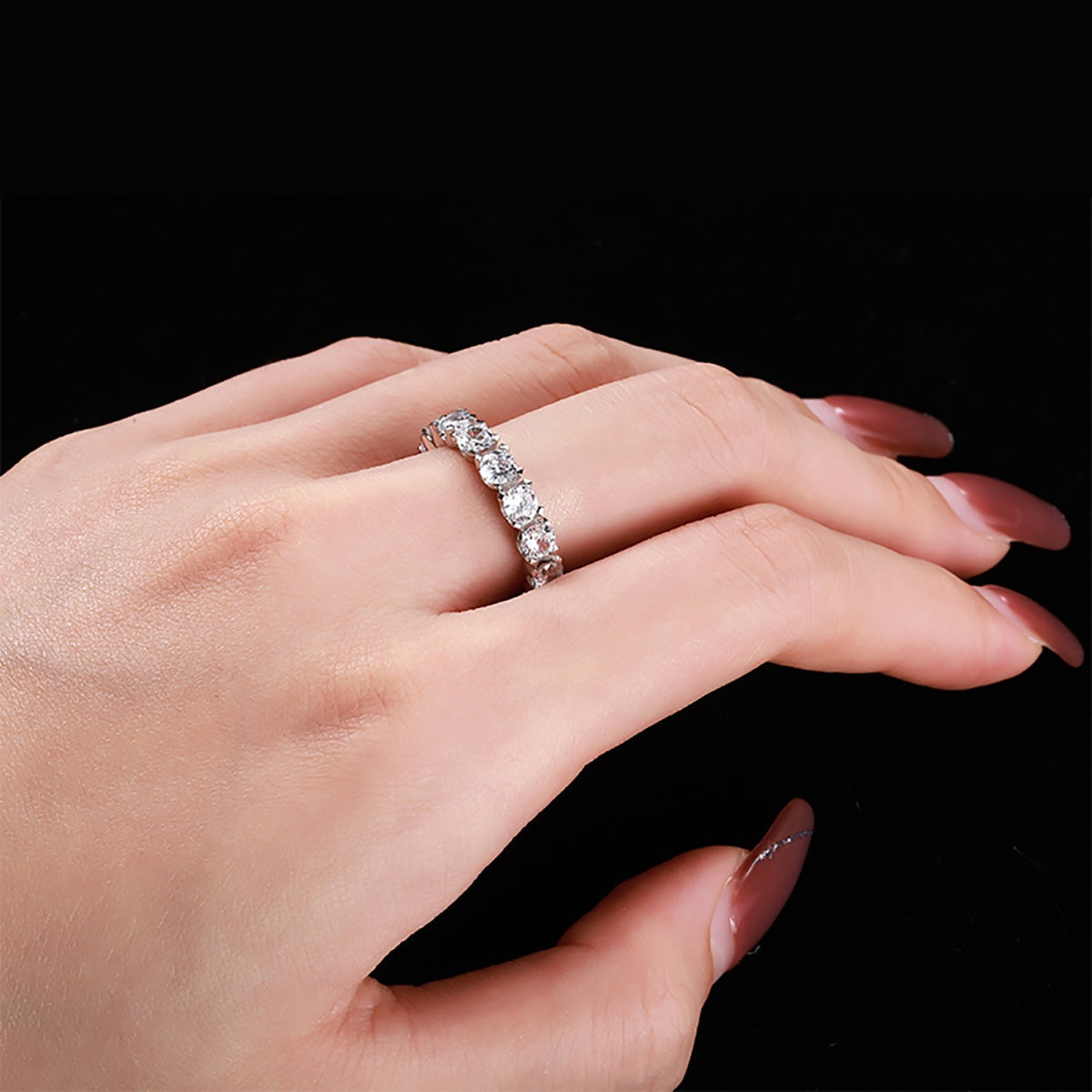 [Royal Jewellery]Eternity Round Cut Tennis Ring
