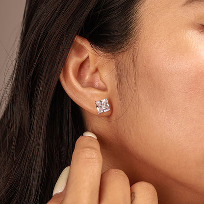 [Royal Jewellery]Ornate Square Shape Earrings