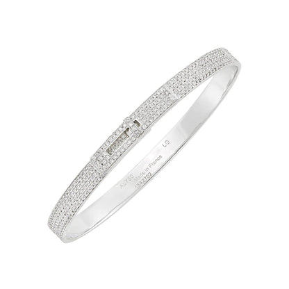 [ROYAL]HM KELLY BRACELET IN SILVER AND FULL PAVE DIAMOND