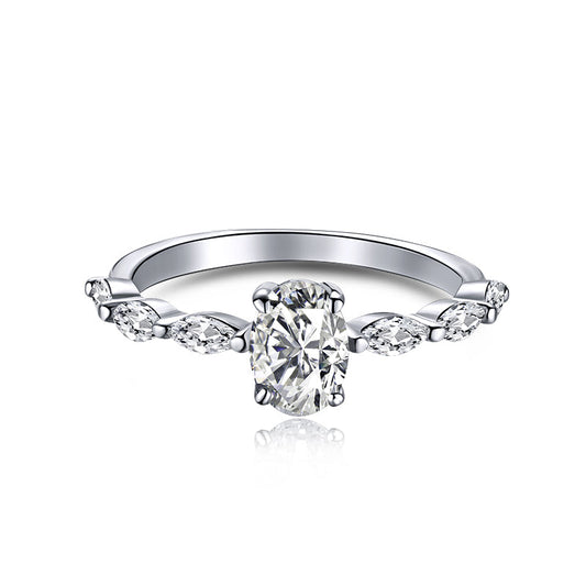 [Royal Jewellery]0.75 Carat Luxurious Vibrant Elongated Cushion Cut Daily Ring