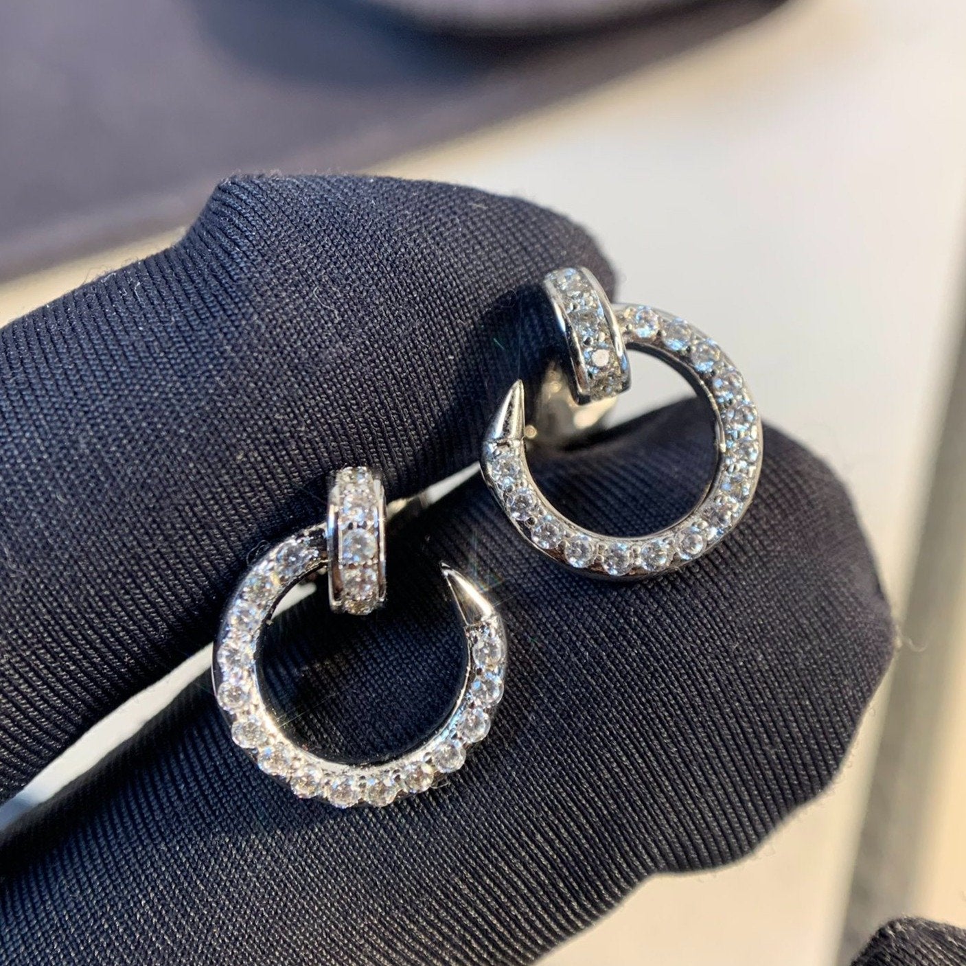 [ROYAL]JUSTE EARRINGS SILVER DIAMONDS