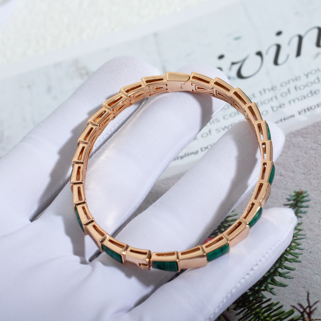 [ROYAL]SERPENTI BRACELET PINK GOLD MALACHITE