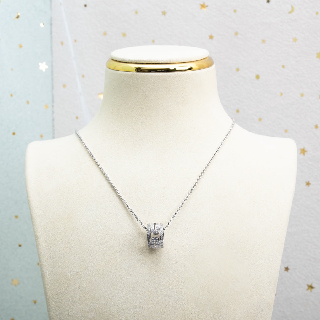 [ROYAL]PARENTESI NECKLACE SILVER DIAMOND