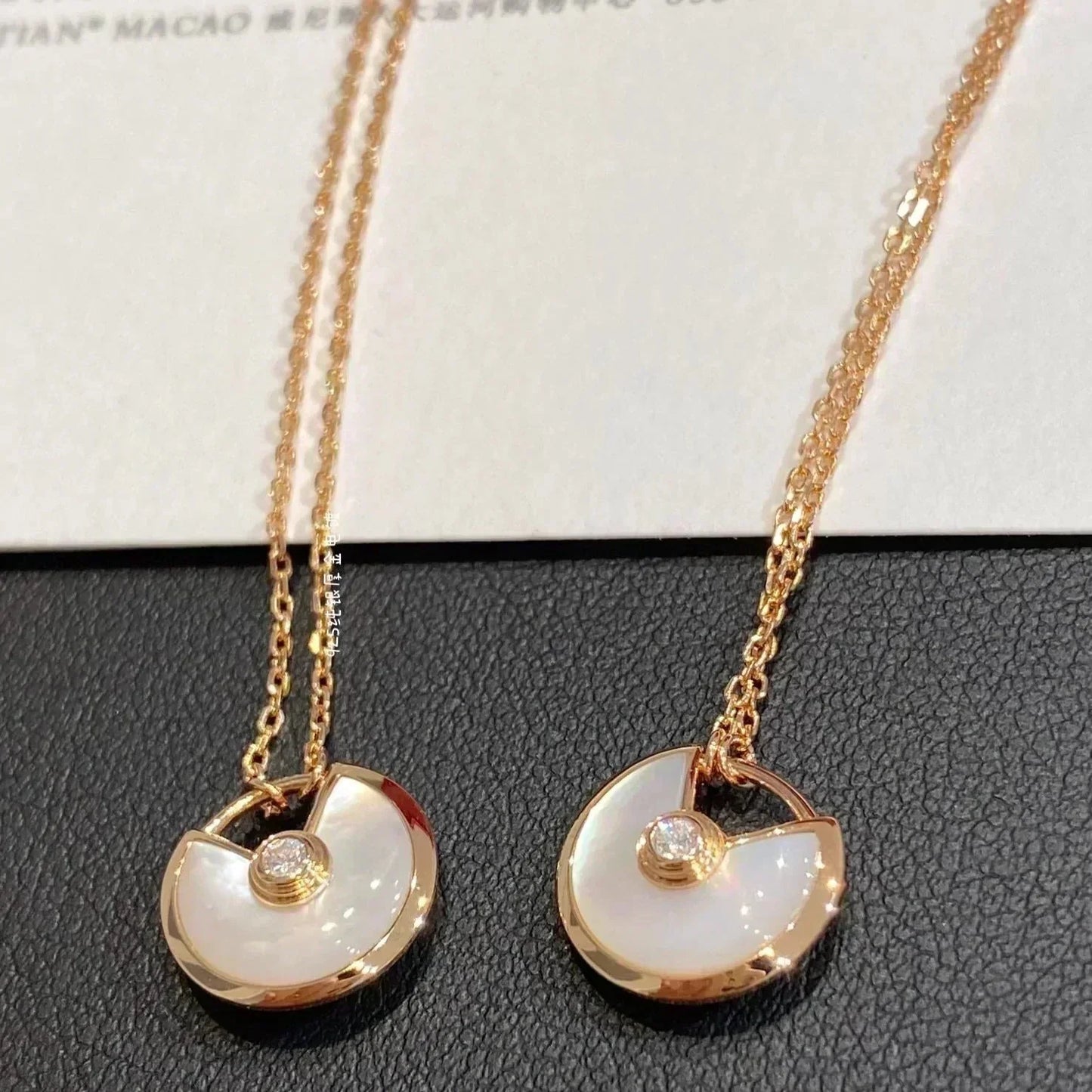 [ROYAL]AMULETTE ROSE GOLD MOP NECKLACE