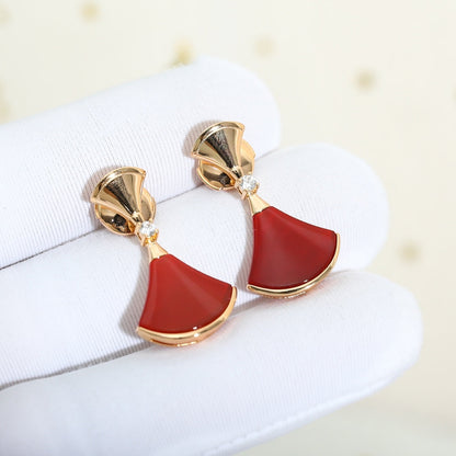 [ROYAL]DREAM Carnelian PINK GOLD EARRINGS