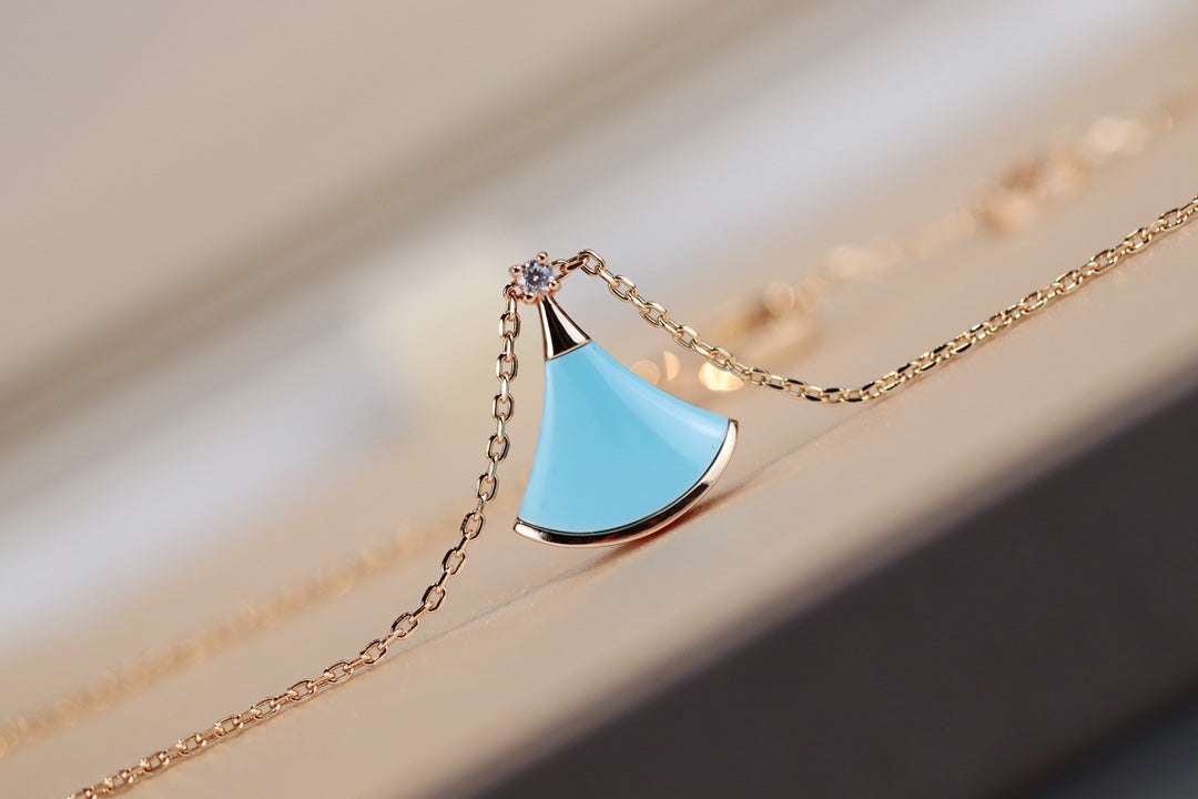 [ROYAL]DREAM NECKLACE TURQUOISE PINK GOLD