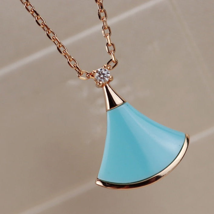 [ROYAL]DREAM NECKLACE TURQUOISE PINK GOLD