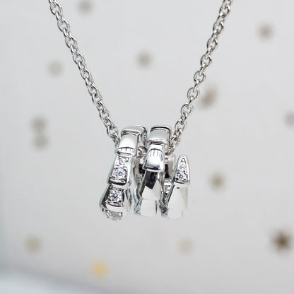 [ROYAL]SERPENTI SILVER NECKLACE DIAMOND