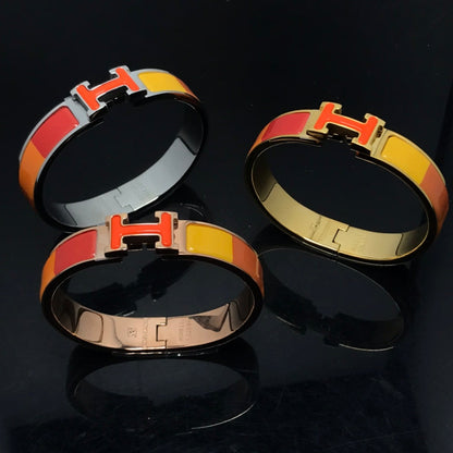[Royal Jewellery]H BRACELET ORANGE RAINBOW CERAMIC