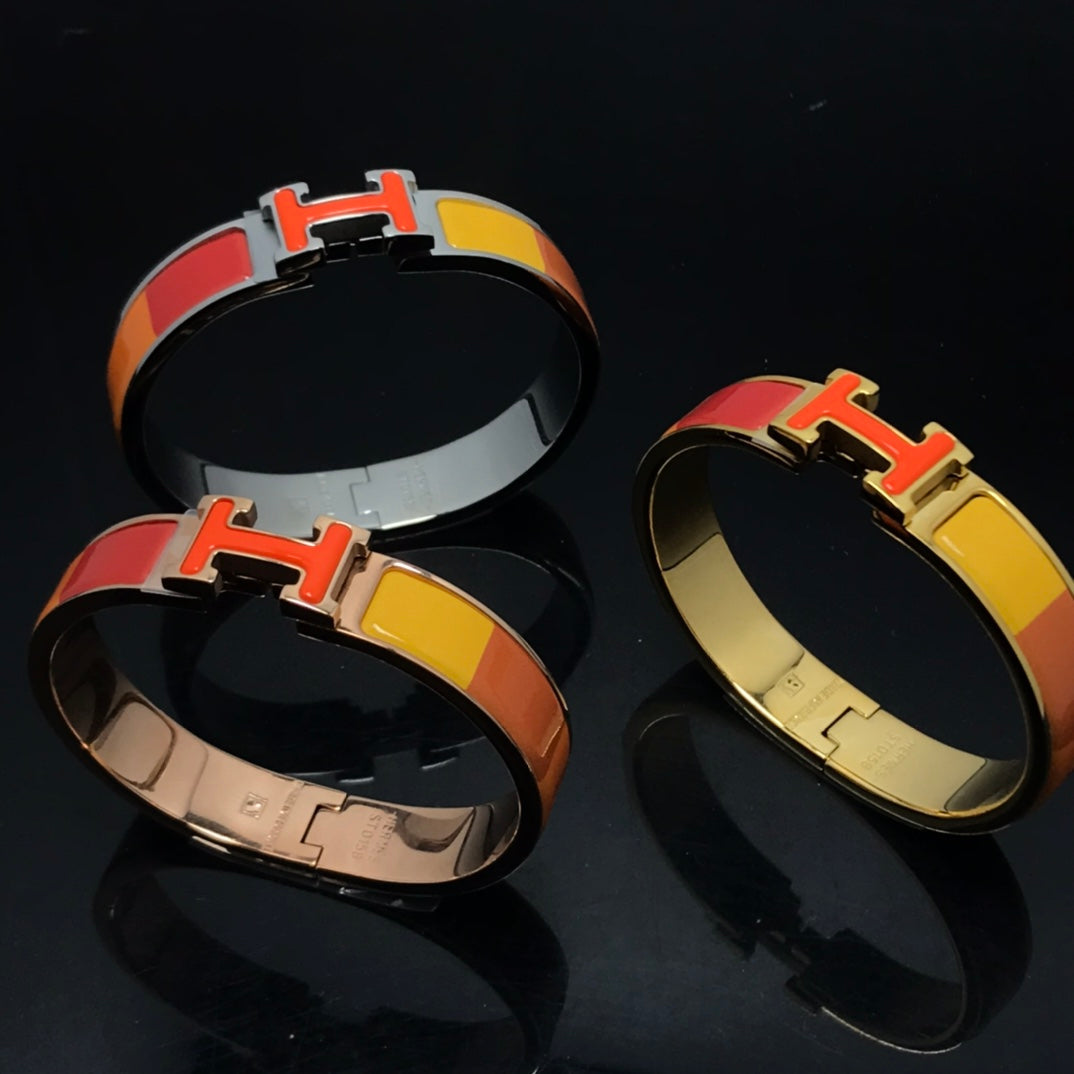 [Royal Jewellery]H BRACELET ORANGE RAINBOW CERAMIC