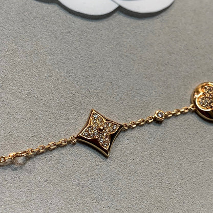 [ROYAL]STAR AND SUN 4 MOTIFS GOLD DIAMONDS BRACELET