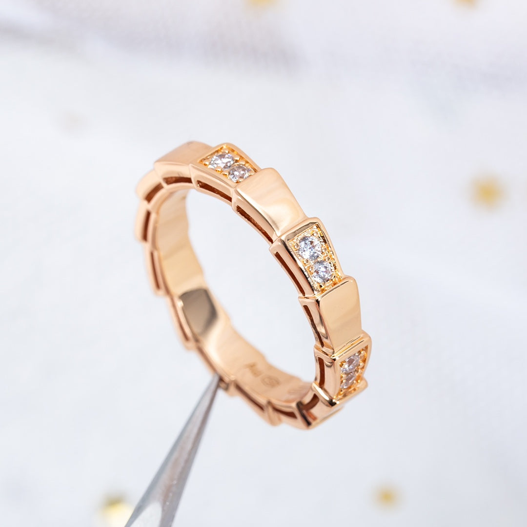 [ROYAL]SERPENTI RING PINK GOLD  3MM