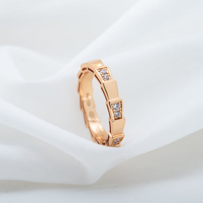 [ROYAL]SERPENTI RING PINK GOLD  3MM