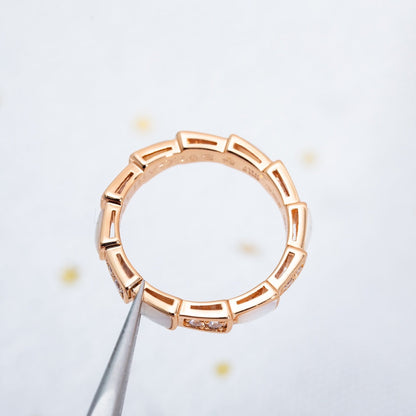 [ROYAL]SERPENTI RING PINK GOLD DIAMOND MOP 3MM