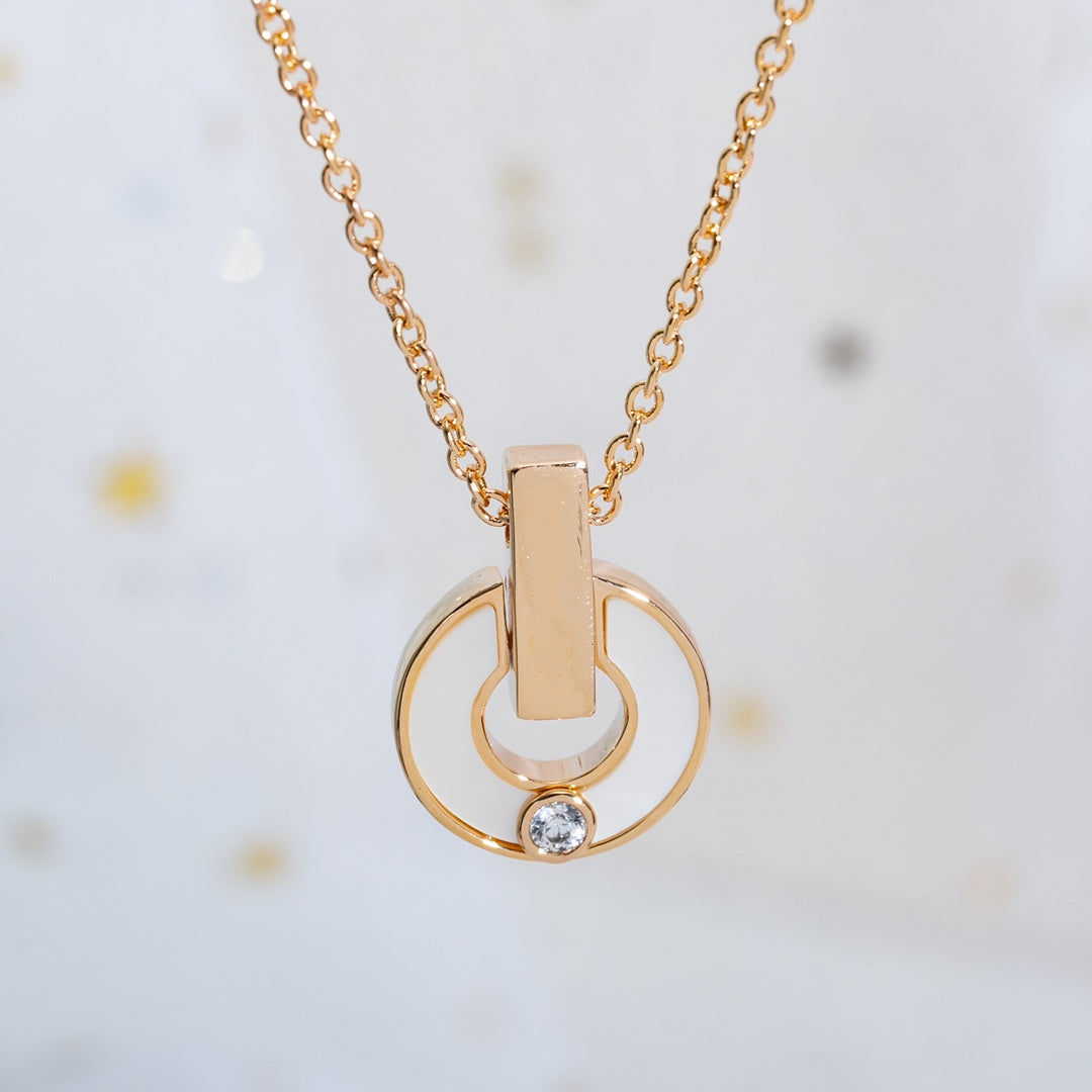 [ROYAL]GARI NECKLACE PINK GOLD MOP