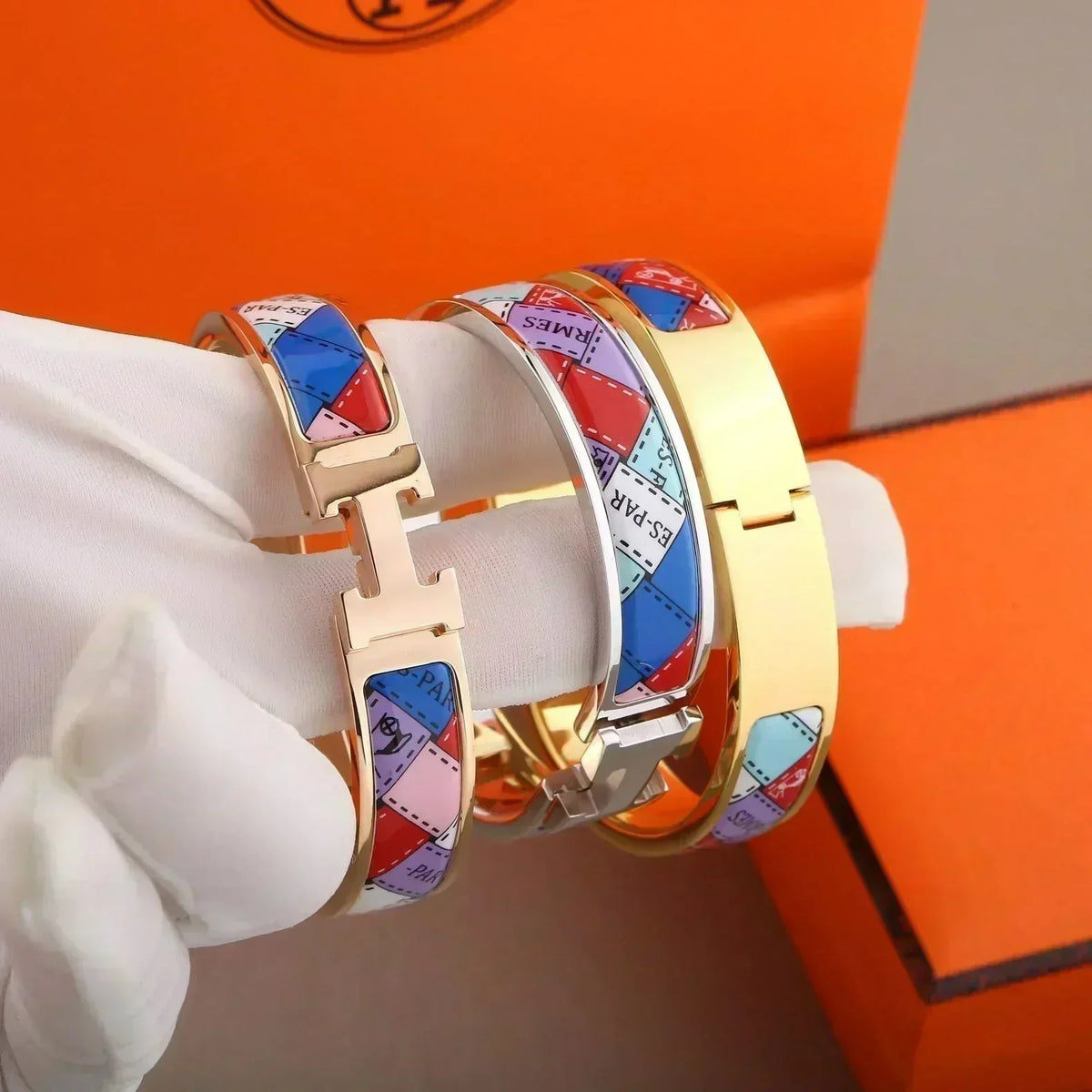 [Royal Jewellery]H BRACELET DOTTED BORDER 12MM