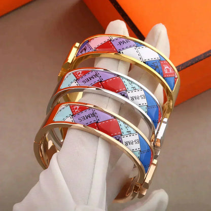[Royal Jewellery]H BRACELET DOTTED BORDER 12MM
