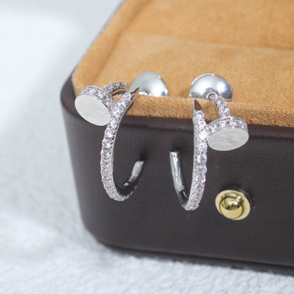 [ROYAL]JUSTE EARRINGS 12.75MM SILVER DIAMOND