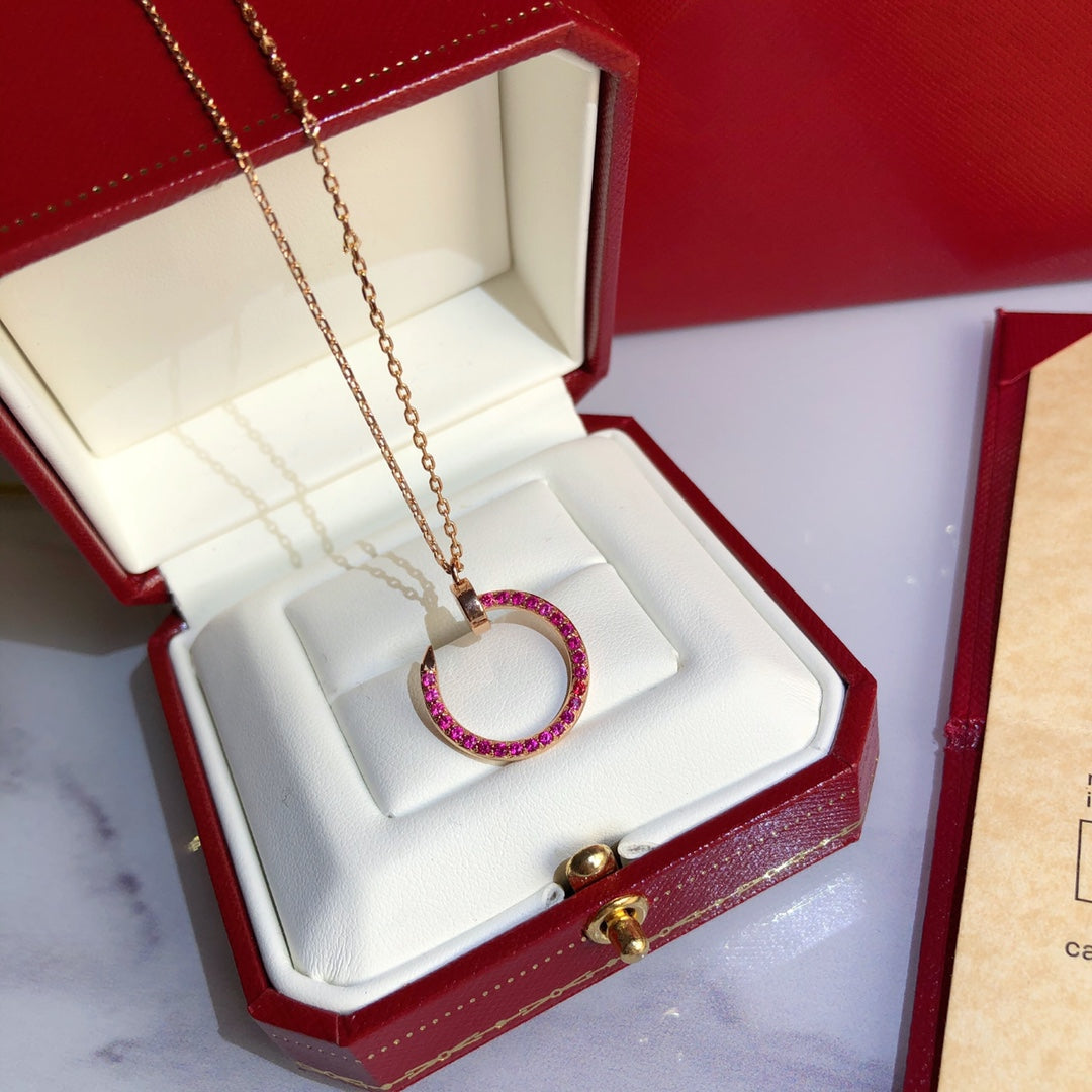 [ROYAL]JUSTE NECKLACE GOLD RED DIAMONDS