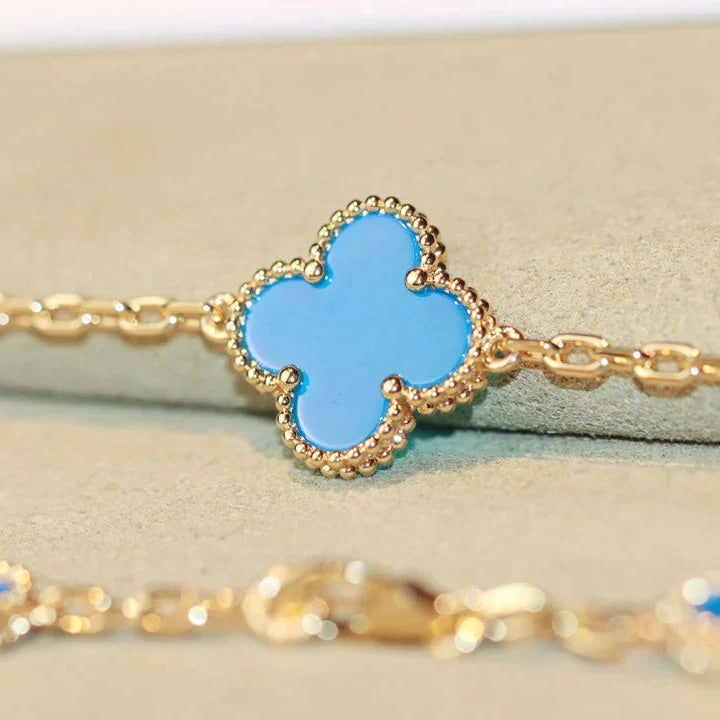 [ROYAL]CLOVER 20 MOTIFS TURQUOISE GOLD