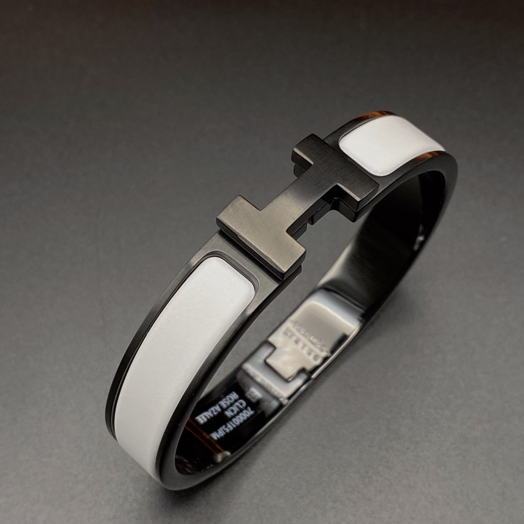 [Royal Jewellery]H BRACELET 12MM BLACK WHITE CERAMIC