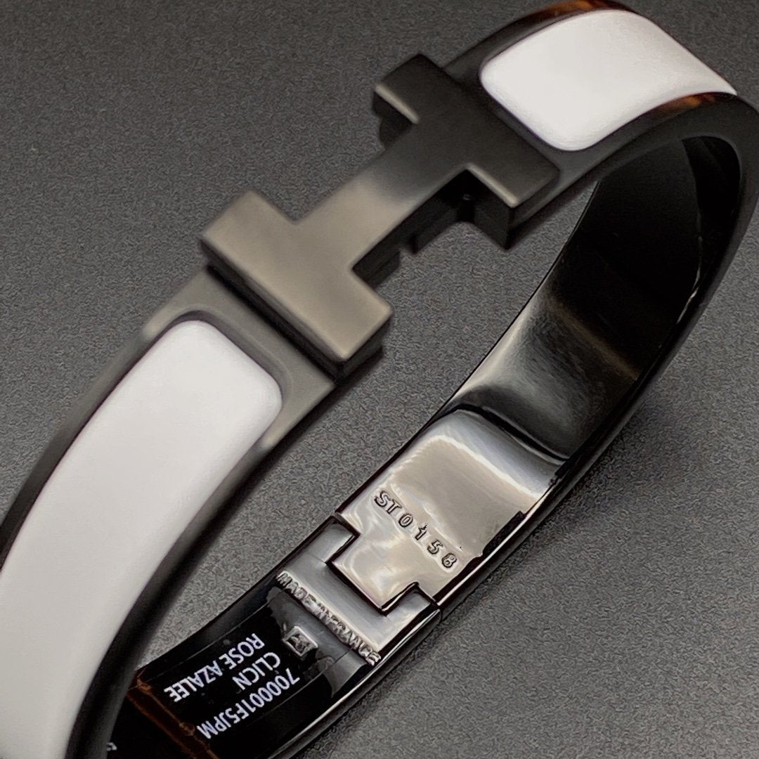 [Royal Jewellery]H BRACELET 12MM BLACK WHITE CERAMIC