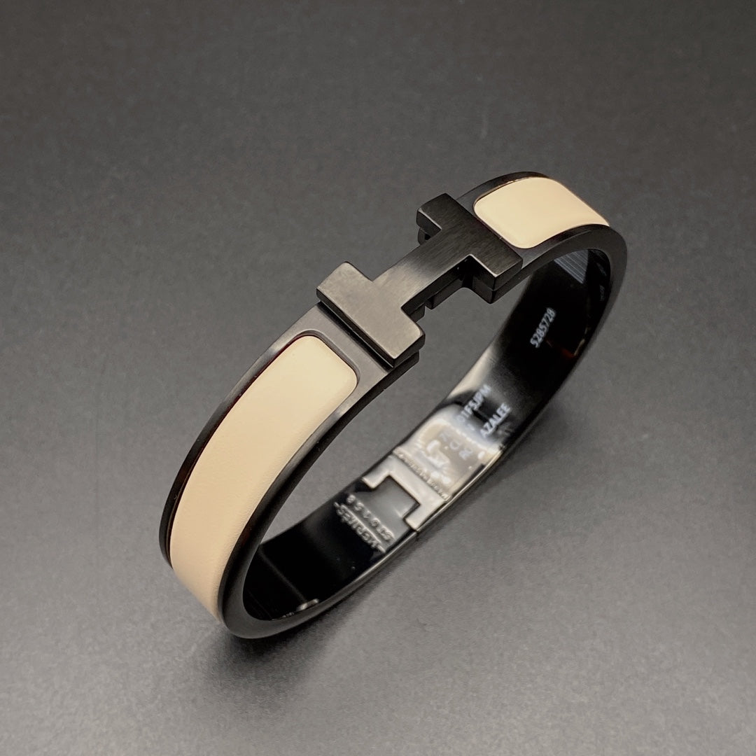 [ROYAL]H BRACELET 12MM BLACK BEIGE CERAMIC