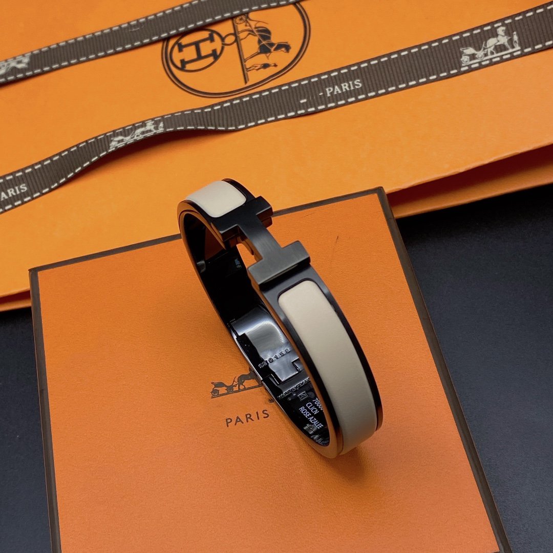 [Royal Jewellery]H BRACELET 12MM BLACK BEIGE CERAMIC