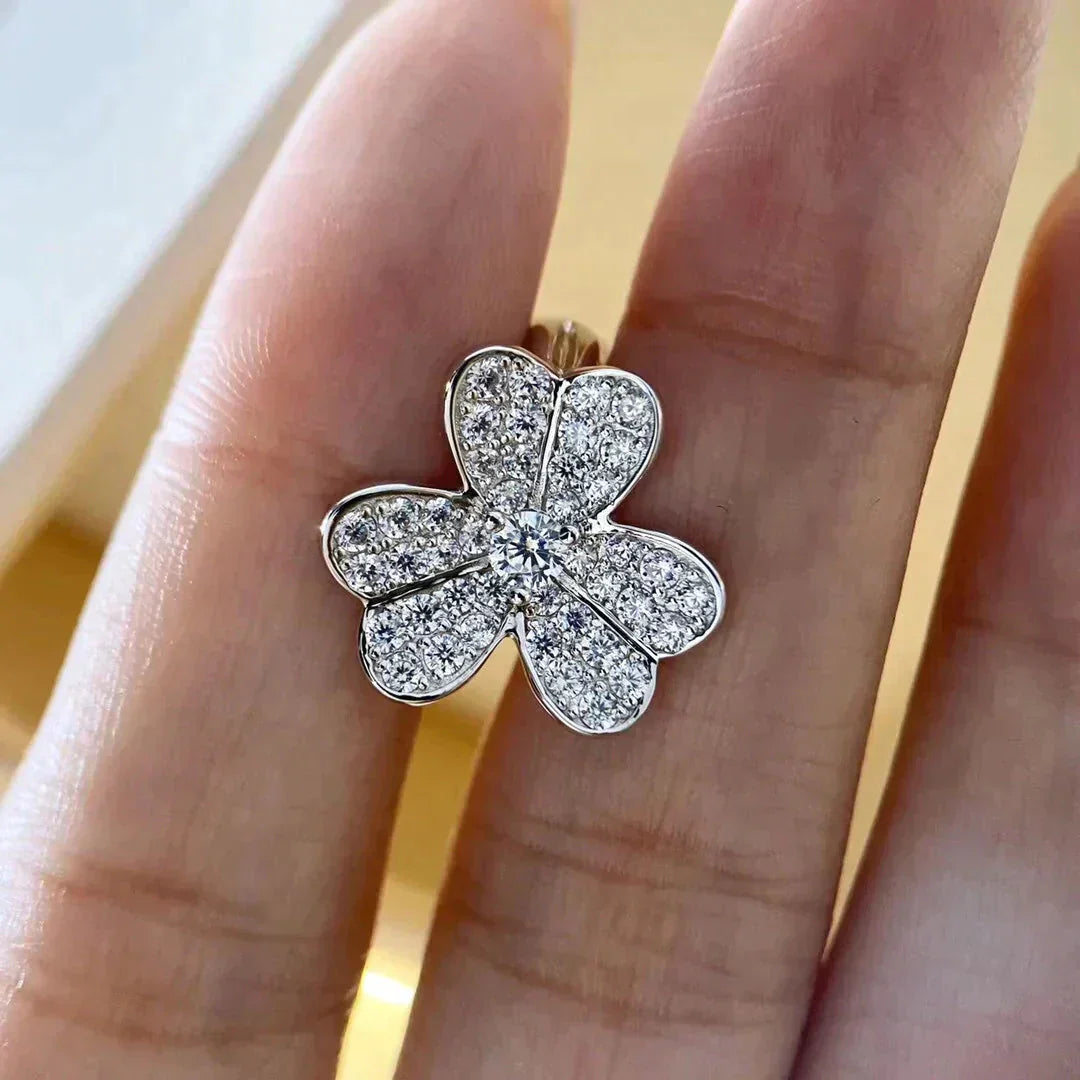 [ROYAL]CLOVER COMOS DIAMANT OHRRINGE SILBER