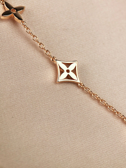 [ROYAL]STAR AND SUN 7 MOTIFS GOLD BRACELET