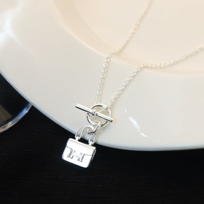 [ROYAL]POP H PEDANT SILVER NECKLACE