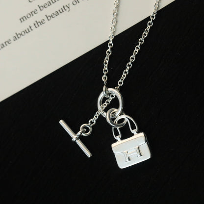 [ROYAL]POP H PEDANT SILVER NECKLACE