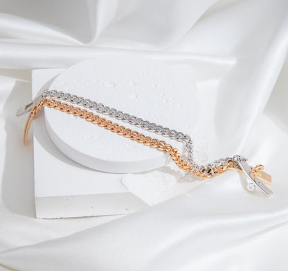 [Royal Jewellery]KELLY CHAIN SILVER DIAMOND BRACELET