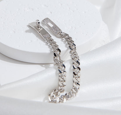 [Royal Jewellery]KELLY CHAIN SILVER DIAMOND BRACELET