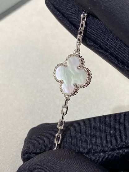 [Royal Jewellery]CLOVER SILVER MOP 5 MOTIF BRACELET