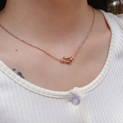 [ROYAL]FORCE 10 PINK GOLD DIAMOND NECKLACE