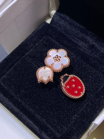 [ROYAL]LUCKY 3 MOTIF ROSE GOLD RING