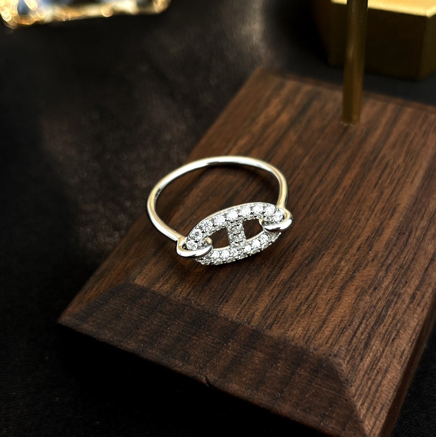 [ROYAL]RONDE SMALL SILVER DIAMOND RING