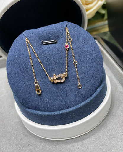 [ROYAL]FORCE 10 DIAMOND PINK GOLD NECKLACE