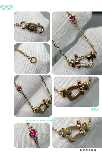 [ROYAL]FORCE 10 DIAMOND PINK GOLD NECKLACE