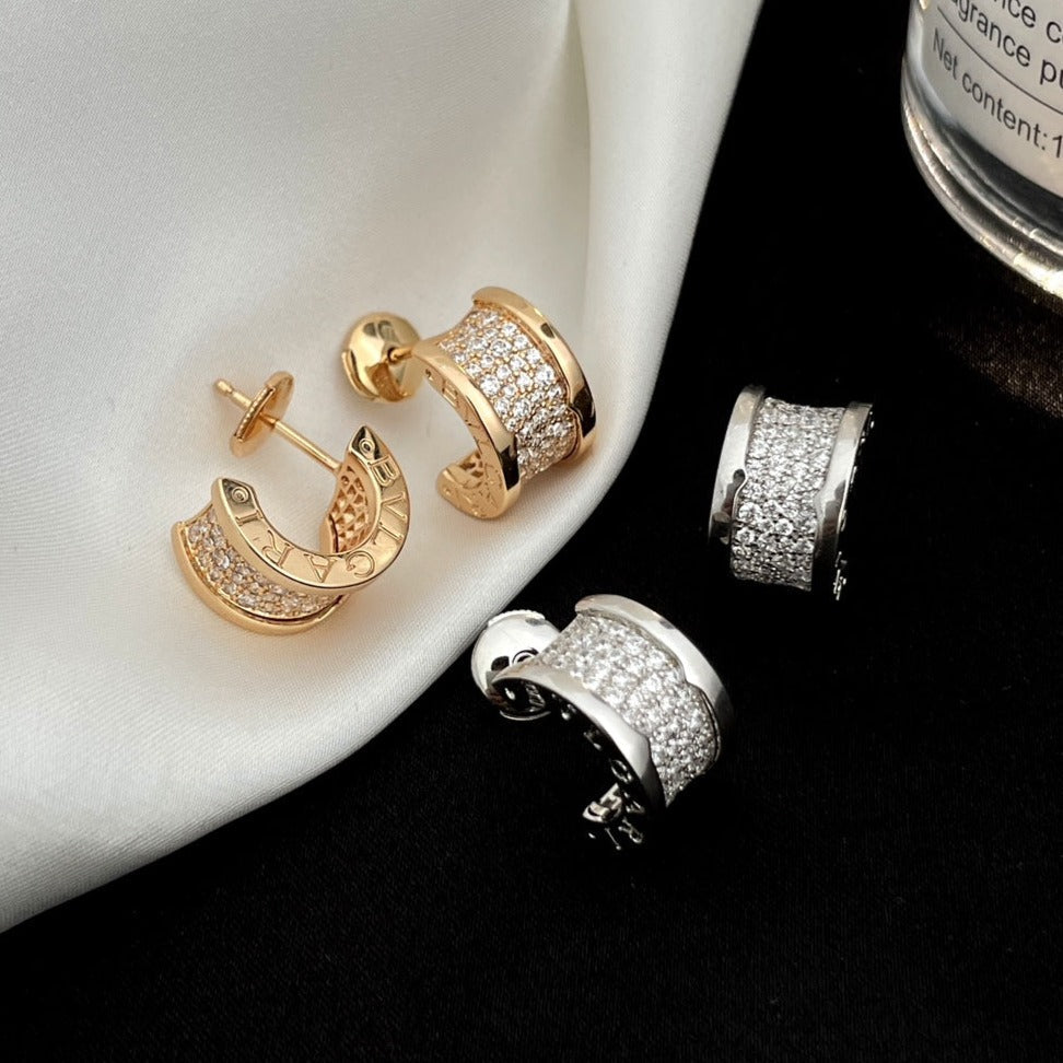 [ROYAL]ZERO 1 DIAMOND PAVED EARRINGS