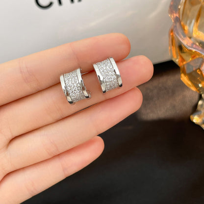 [ROYAL]ZERO 1 DIAMOND PAVED EARRINGS